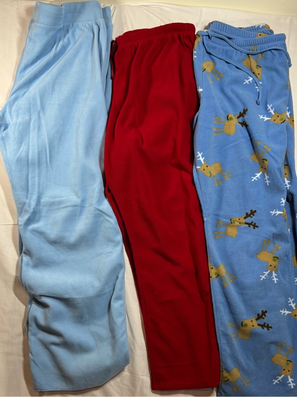 Women’s old navy  Fleece Pajama Pants - Light Blue, Red & Reindeer Blue